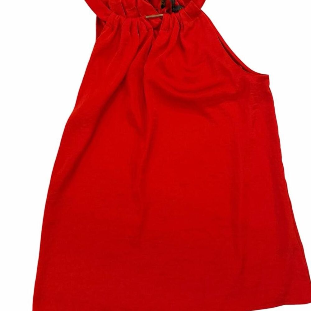 Outback Red halter neck blouse with tie back detail